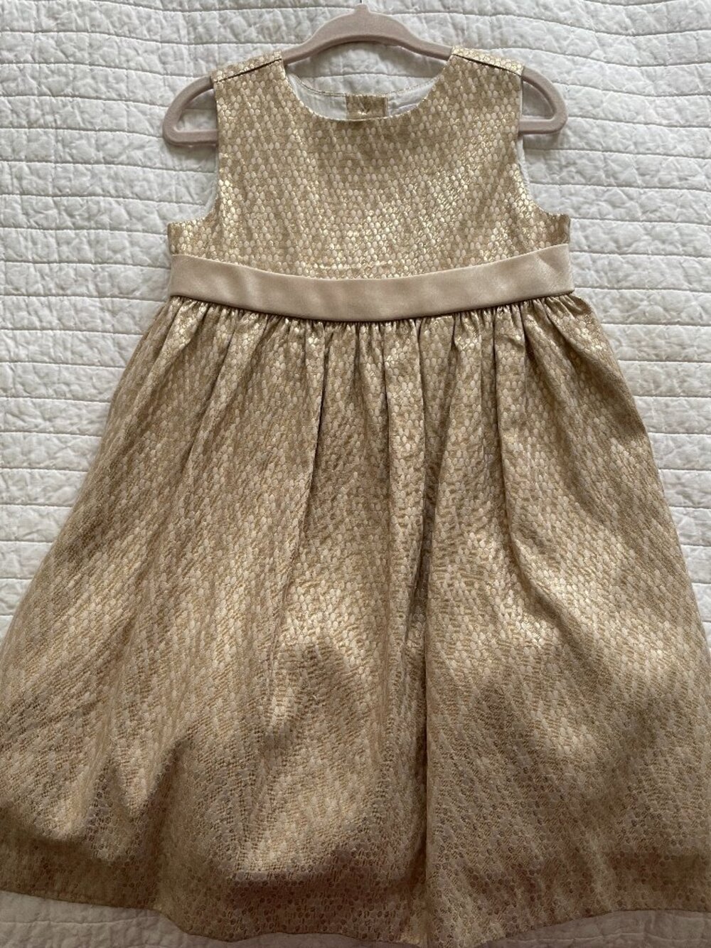 Gymboree Gold Metallic Jacquard Party Dress 18-24M